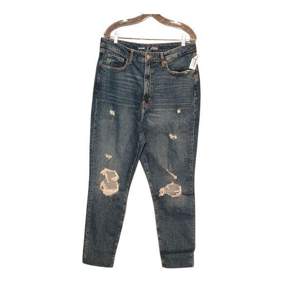 Old Navy O.G. Straight High Rise Ankle Raw Hem‎ Ripped Women's Size 16 Tall #3 - Picture 3 of 11